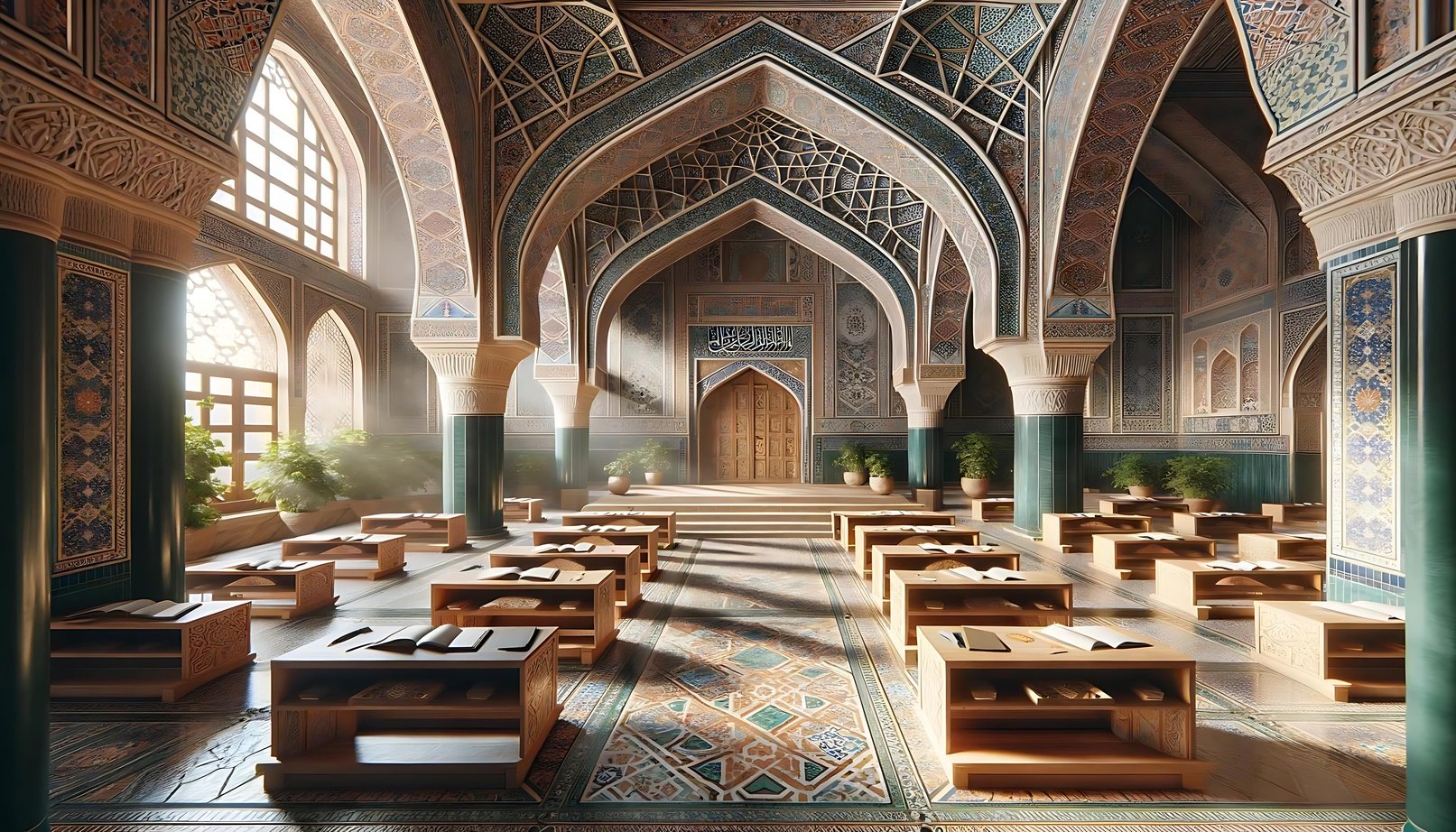 Ornate Madrasah classroom which taught Sufism